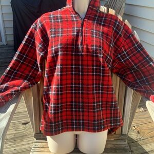 The Children's Place Red Plaid Zip-Up Sweater